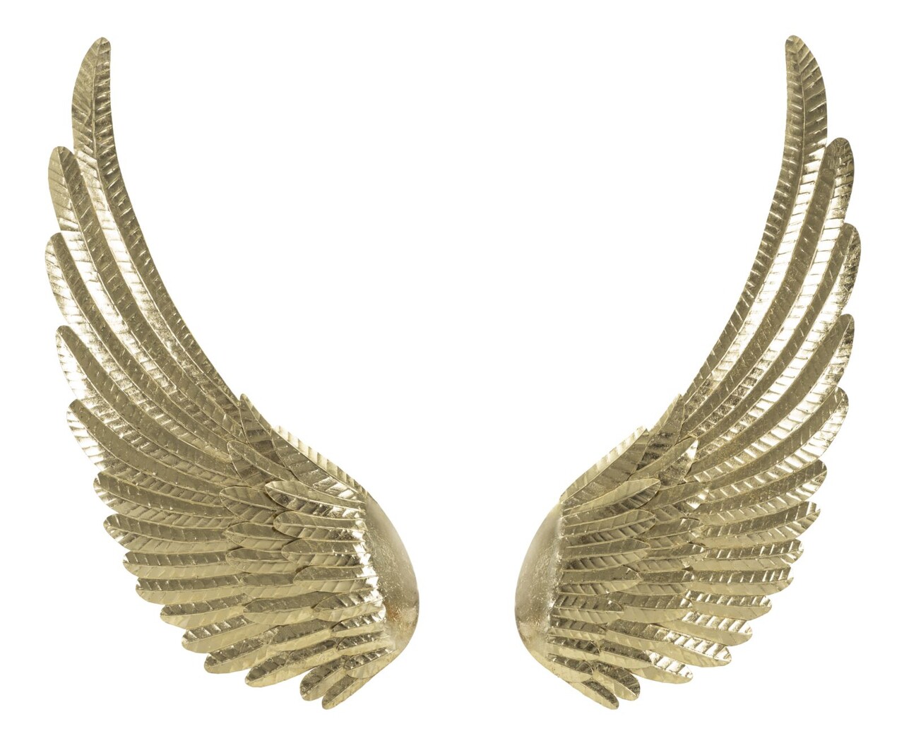 Set 2 decoratiuni de perete, Mauro Ferretti, Wings, 60x130 cm, fier, auriu - imagine 7
